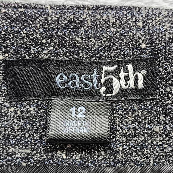 East 5th Skirt Womens 12 Black Gray Tweed Crochet Lace Trim A-Line Lined Preppy - Picture 4 of 9